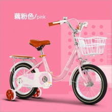 儿童自行车女童公主车3-5-7-10岁女孩脚踏车14/16/18寸免安装童车