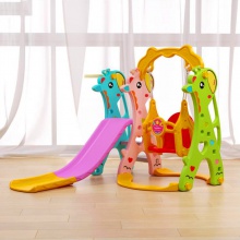 室内DUO功能家用宝宝儿童滑滑梯 小型秋千塑料组合滑梯