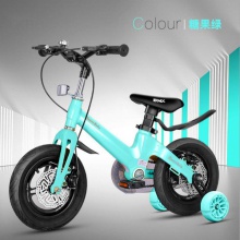 新款镁合金儿童自行车 一体轮双碟刹12寸14寸16寸18寸儿童脚踏车