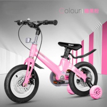 新款镁合金儿童自行车 一体轮双碟刹12寸14寸16寸18寸儿童脚踏车