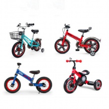 儿童自行车儿童平衡车脚踏车12寸宝宝单车三轮车