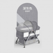 欧式折叠婴儿床拼接大床bb便携式婴儿床新生儿床边床摇篮床