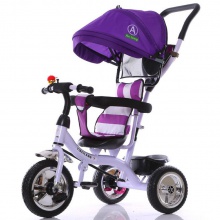 儿童三轮车脚踏车1-3岁儿童手推三轮车折叠 发泡轮