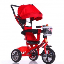 儿童三轮车脚踏车1-3岁儿童手推三轮车折叠 发泡轮