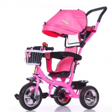 儿童三轮车脚踏车1-3岁儿童手推三轮车折叠 发泡轮