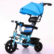 儿童三轮脚踏车 宝宝三轮手推带蓬童车新款四合一三轮车