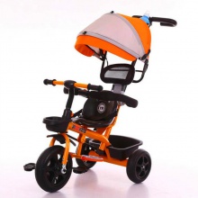 儿童三轮脚踏车 宝宝三轮手推带蓬童车新款四合一三轮车