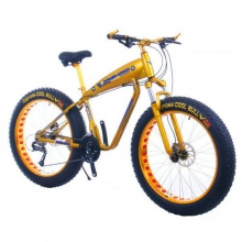 26寸雪地车超宽轮胎山地车越野沙滩变速车双油刹24速27速