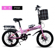 折叠自行车20寸变速碟刹减震超轻便携青少年男女式学生成人单车