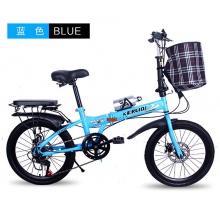 折叠自行车20寸变速碟刹减震超轻便携青少年男女式学生成人单车