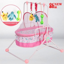 婴儿摇篮床可折叠摇摇床多功能宝宝安抚床椅哄娃神器带蚊帐小摇床