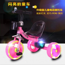 新款儿童音乐三轮车脚踏免充气推车可坐小孩可骑自行宝宝童车
