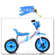 儿童三轮车脚踏车带减震音乐闪灯小孩脚踏三轮童车自行车