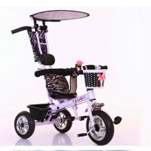 三轮车 四合一脚蹬三轮车带棚儿童三轮车 脚踏车童车带后框带推把
