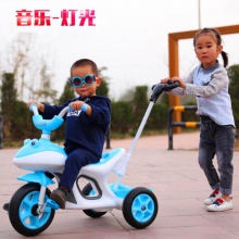儿童三轮车小孩脚踏车1-3岁手推车宝宝脚踏车外贸可推行