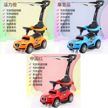 儿童多功能护栏推把滑行车三合一宝宝车带音乐手推车学步车玩具车