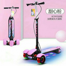 儿童滑板车大童6-8-12岁小孩单脚滑滑车折叠可发光滑滑车青少年