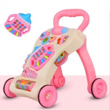 宝宝学步手推车 婴儿防侧翻多功能带音乐推车学站立 婴儿助步车