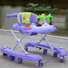 婴儿学步车儿童推车宝宝学步车婴儿手推车学行车可折叠带音乐