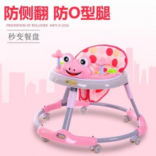 学步车婴儿多功能防宝宝起步侧翻车可坐幼儿折叠男女孩6-7-18个月