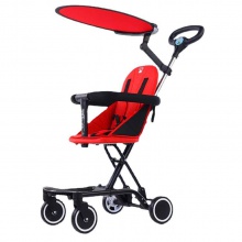 新款儿童四轮推车,遛娃高景观婴儿溜娃推车,可折叠带遮阳棚