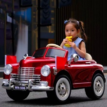 儿童款四轮老爷车 宝宝玩具童车可坐人 儿童电动汽车 电动老爷车