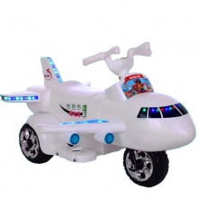 儿童电动飞机车电动飞机摩托车三轮车摩托车儿童玩具车