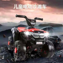 四轮越野摩托车1-6岁男女孩玩具车可坐电动摩托车 儿童沙滩电动车