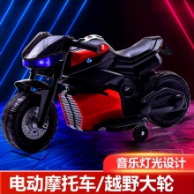儿童电动摩托车3-6岁充电摩托车电动车早教音乐灯光功能童车