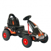 儿童电动卡丁车踏板卡丁车儿童充气轮胎骑车踏板四轮玩具车