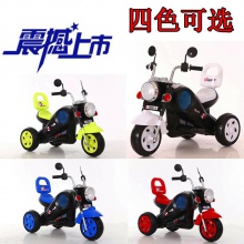 新款儿童电动摩托车小孩三轮可坐可骑宝宝玩具车童车充电HALEI警车