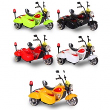 儿童电动摩托车 儿童双人电动三轮车电动双驱摩托车