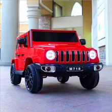 新款儿童电动汽车四轮越野玩具可坐人男女宝宝吉普遥控童车