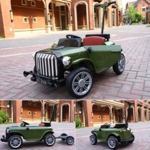 儿童电动车四轮可坐大人亲子款小孩玩具车可坐人手推电动车婴儿车