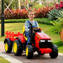 儿童电动拖拉机带拖斗喷水玩具车 宝宝电瓶车1-3-6岁