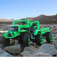 儿童大号拖拉机电动车玩具车可坐人四轮带拖斗遥控越野