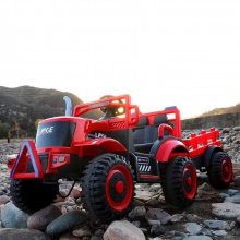 儿童大号拖拉机电动车玩具车可坐人四轮带拖斗遥控越野