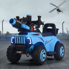 儿童电动挖机可坐人儿童电动摩托车男女孩滑行玩具车四轮汽车大炮