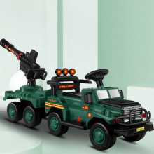 儿童电动车战车四轮玩具车电瓶车大炮设计带有音乐灯光