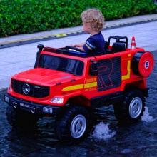 儿童电动汽车 四轮越野车遥控四驱宝宝玩具消防警车可坐人