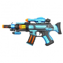 儿童电动声光枪玩具音乐枪语音霸王枪 男孩步枪闪光语音枪振动抢