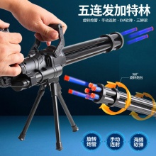 儿童玩具枪加特林连发软弹枪旋转发射海绵弹男孩吃鸡狙击装备