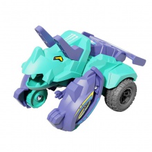 三角恐龙玩具车 撞击变形惯性滑行小汽车 耐摔地摊儿童玩具车