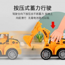 儿童按压式回力玩具车工程车挖掘机宝宝玩具车婴儿益智小汽车