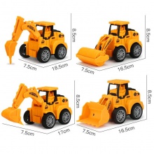 儿童按压式回力玩具车工程车挖掘机宝宝玩具车婴儿益智小汽车