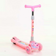 儿童滑板车闪光轮可折叠可调节米高车儿童滑板车儿童三轮车