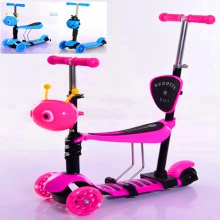 儿童滑板车四 五合一滑轮车滑行车 四轮闪光儿童滑行踏板车手推车