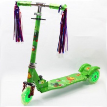 高档全铁材质 四轮儿童车二轮踏板滑滑车 可折叠