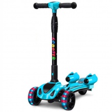 喷雾三轮闪光音乐溜溜车折叠大号男女童滑板车