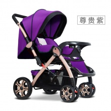 高景观婴儿推车双向可坐可躺,便携折叠避震四轮宝宝儿童手推车